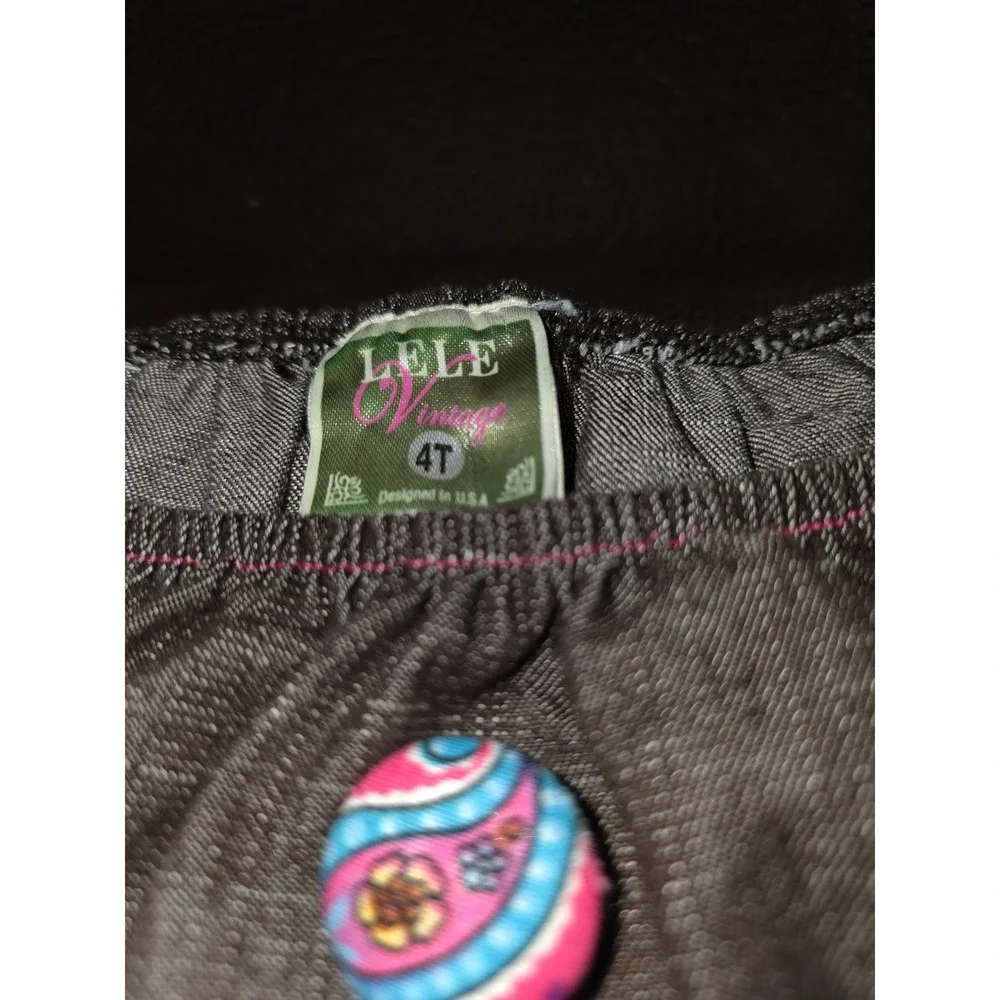 Lele vintage brown dress with pink pattern size 4t